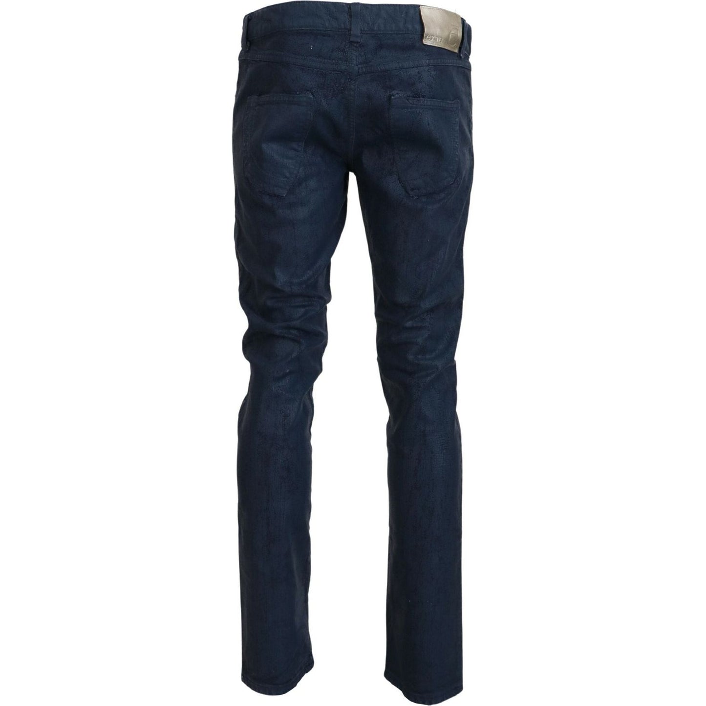 Exte Blue Cotton Tapered Slim Fit Men Casual Denim Jeans