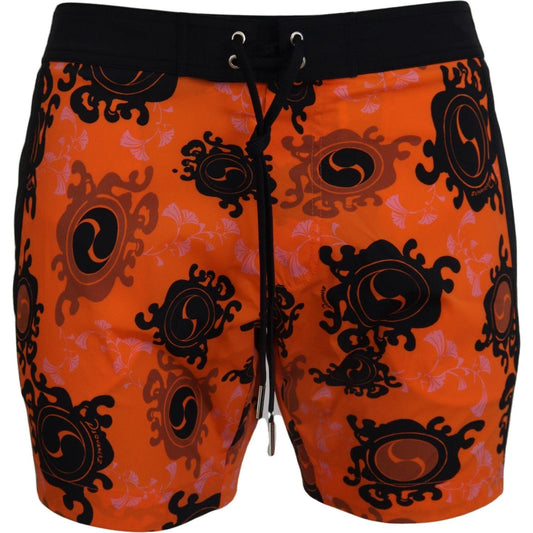 Dsquared² Chic Orange Swim Shorts Boxer for Men Dsquared² Black