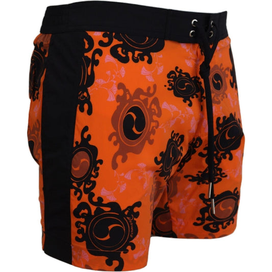 Dsquared² Chic Orange Swim Shorts Boxer for Men Dsquared² Chocolate