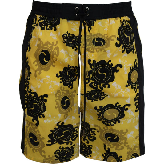 Dsquared² Yellow Block Print Swim Shorts Boxer Dsquared² Sienna