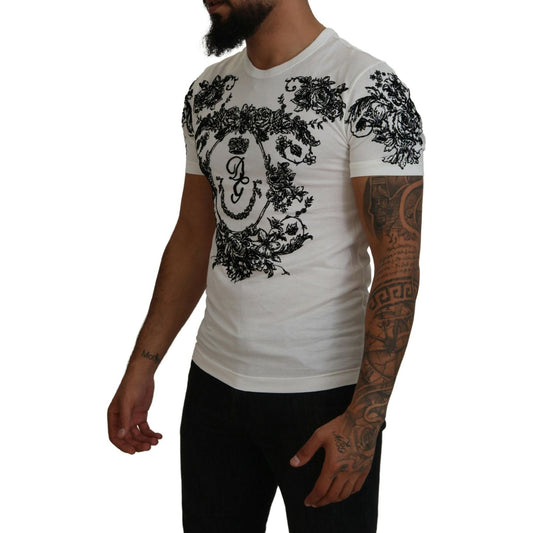 Dolce & Gabbana Elegant Floral Crown Tee Dolce & Gabbana Dark Slate Gray