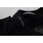 Dolce & Gabbana Black Cashmere Button Pullover Sweater