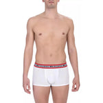Bikkembergs White Cotton Men's Underwear Trunk Duo Pack