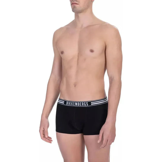 Bikkembergs Black Cotton Men's Trunk Pack Bikkembergs