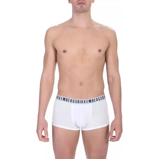 Bikkembergs White Cotton Men's Trunk Underwear Pack Bikkembergs Tan
