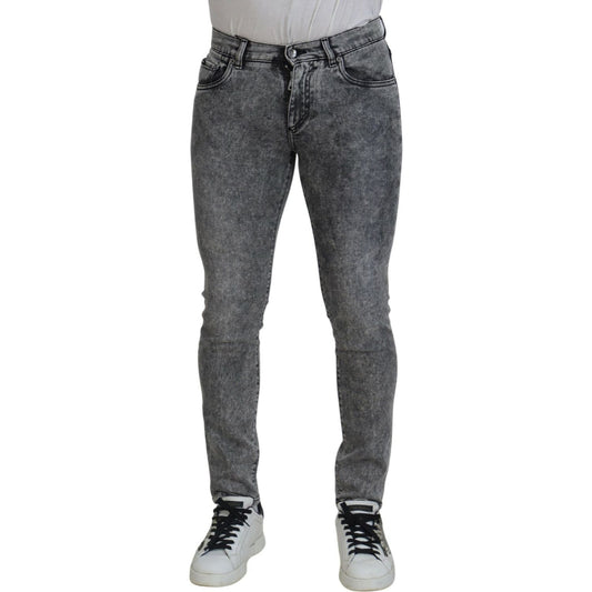 Dolce & Gabbana Elegant Grey Skinny Jeans Dolce & Gabbana Dark Slate Gray
