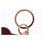Dolce & Gabbana Brown Leather Miss SICILY Gold Finder Chain Keychain