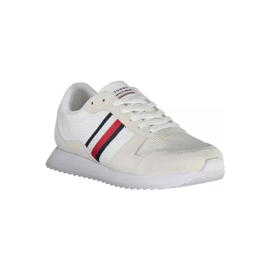 Tommy Hilfiger Eco-Conscious White Sneakers With Logo Accent