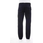 Alpha Studio Blue Cotton Men Pant