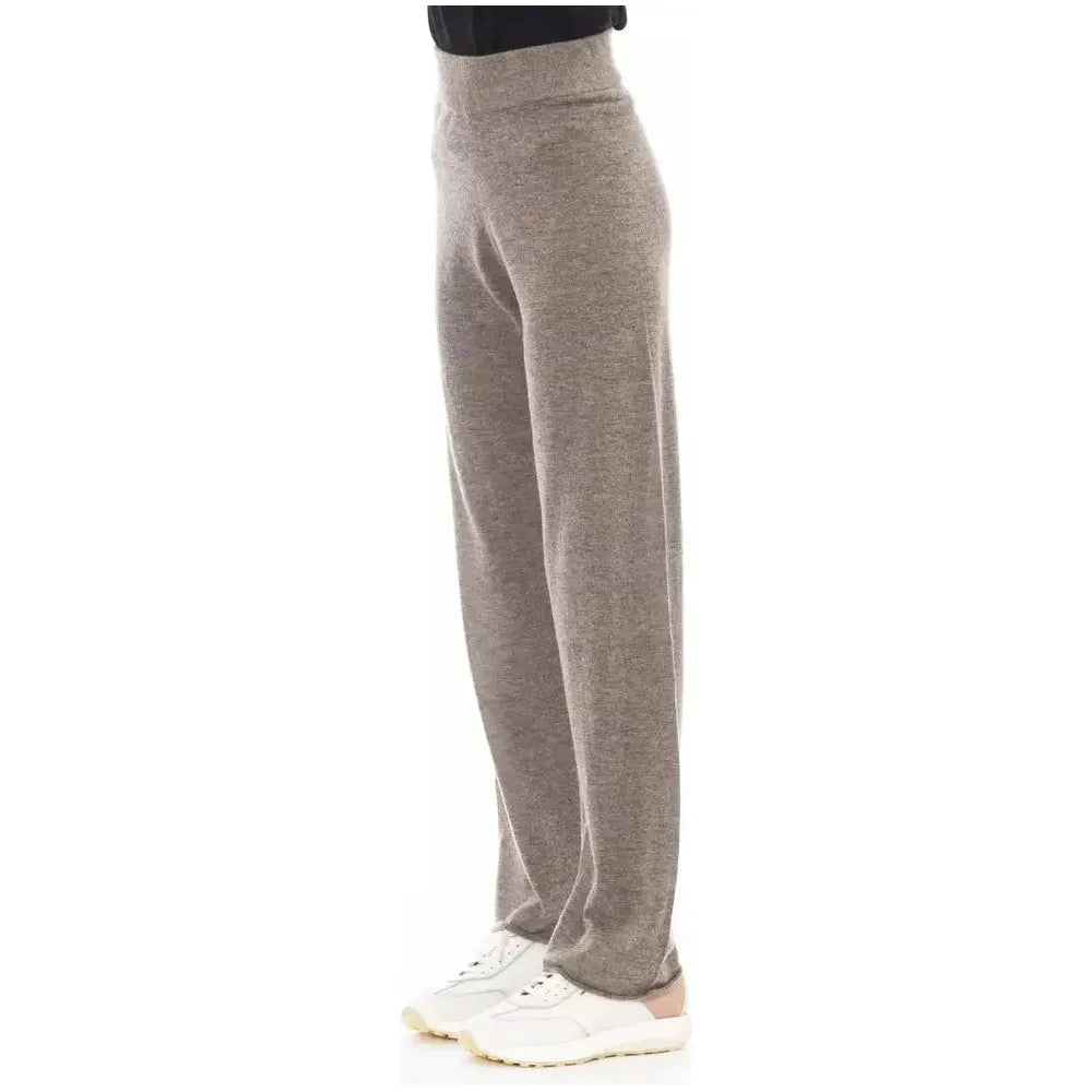 Alpha Studio Brown Nylon Pant