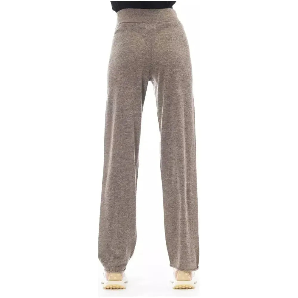 Alpha Studio Brown Nylon Pant