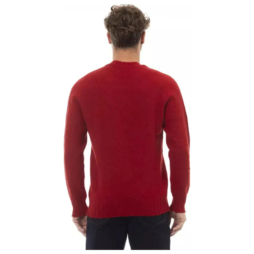 Alpha Studio Red Wool Sweater