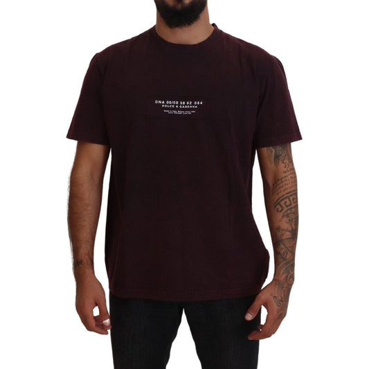 Dolce & Gabbana Elegant Bordeaux Crewneck Tee Dolce & Gabbana Black