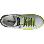 Dolce & Gabbana White Yellow Portofino Leather Sneakers Shoes