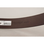 Dolce & Gabbana Brown Plain Calf Leather Gold Tone Buckle Belt