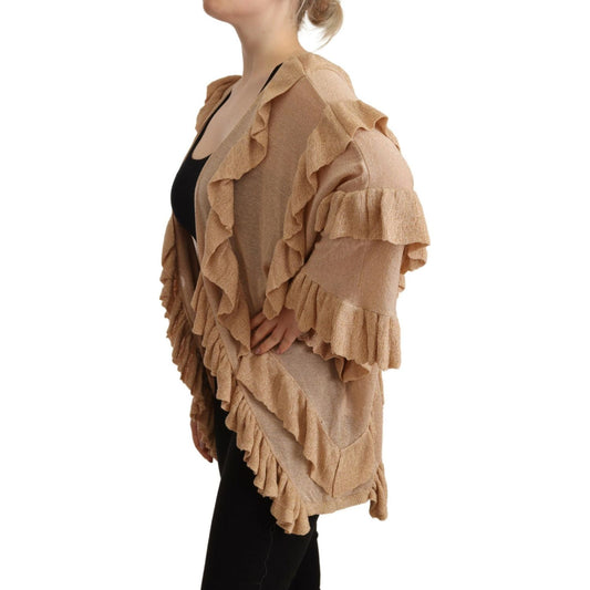 Aniye By Chic Beige Long Sleeve Open Front Cardigan Aniye By Sienna