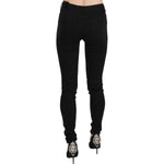 Costume National Black Embellished Mid Waist Skinny Denim Jeans