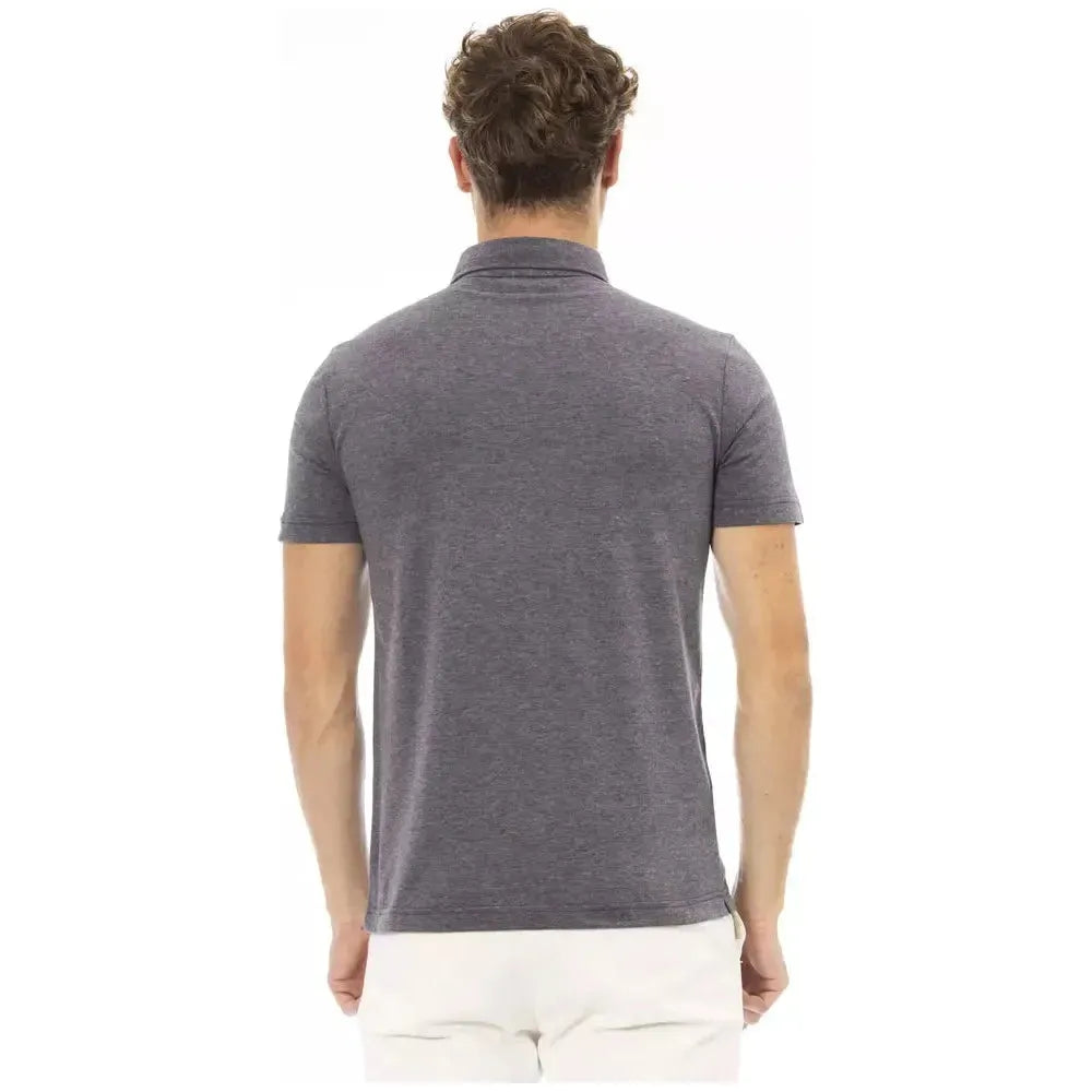 Baldinini Trend Gray Cotton Men Polo Shirt