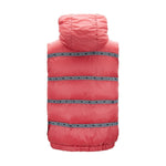 Elegant Red Versace Logo Vest with Detachable Hood