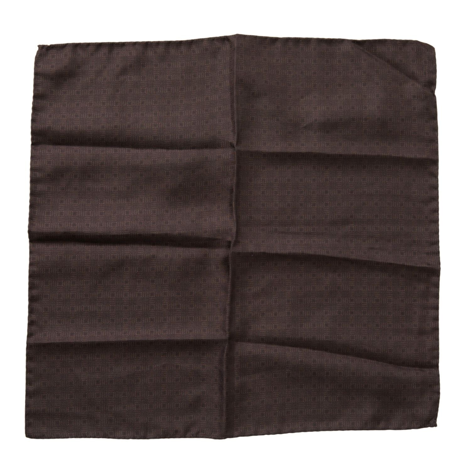 Dolce & Gabbana Brown Patterned Silk Square Handkerchief Scarf