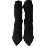 Dolce & Gabbana Black Stiletto Heel Mid Calf Women Boot Shoes