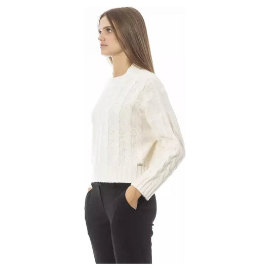 Baldinini Trend Beige Wool Women Sweater Baldinini Trend Light Gray