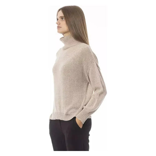 Baldinini Trend Beige Viscose Women Sweater Baldinini Trend Gray