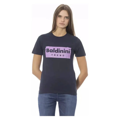 Baldinini Trend Blue Cotton Women T-Shirt