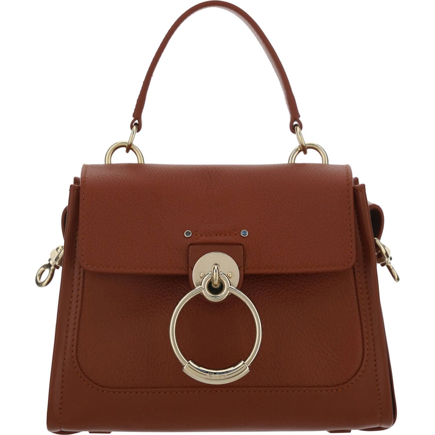 Chloé Brown Calf Leather Tess Handbag