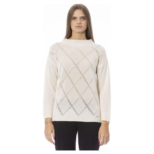 Baldinini Trend Beige Wool Women Sweater Baldinini Trend Light Gray