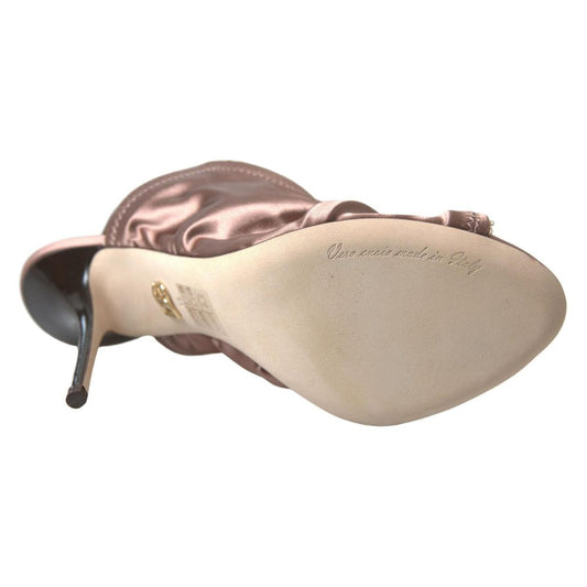 Dolce & Gabbana Elegant Slingback Stiletto Heels in Light Brown Dolce & Gabbana Rosy Brown