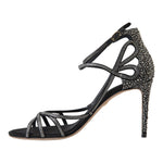 Dolce & Gabbana Rhinestone Stiletto Sandal Satin Shoes