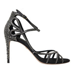 Dolce & Gabbana Rhinestone Stiletto Sandal Satin Shoes