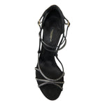 Dolce & Gabbana Rhinestone Stiletto Sandal Satin Shoes