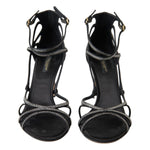 Dolce & Gabbana Rhinestone Stiletto Sandal Satin Shoes