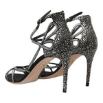Dolce & Gabbana Rhinestone Stiletto Sandal Satin Shoes