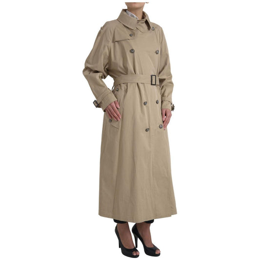 Dolce & Gabbana Elegant Double Breasted Trench Coat Dolce & Gabbana Rosy Brown