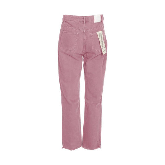 Hinnominate Chic Pink Raw Cut Bottom Jeans Hinnominate Rosy Brown
