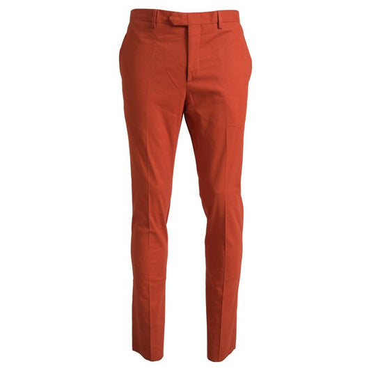 BENCIVENGA Elegant Orange Pure Cotton Pants BENCIVENGA Brown