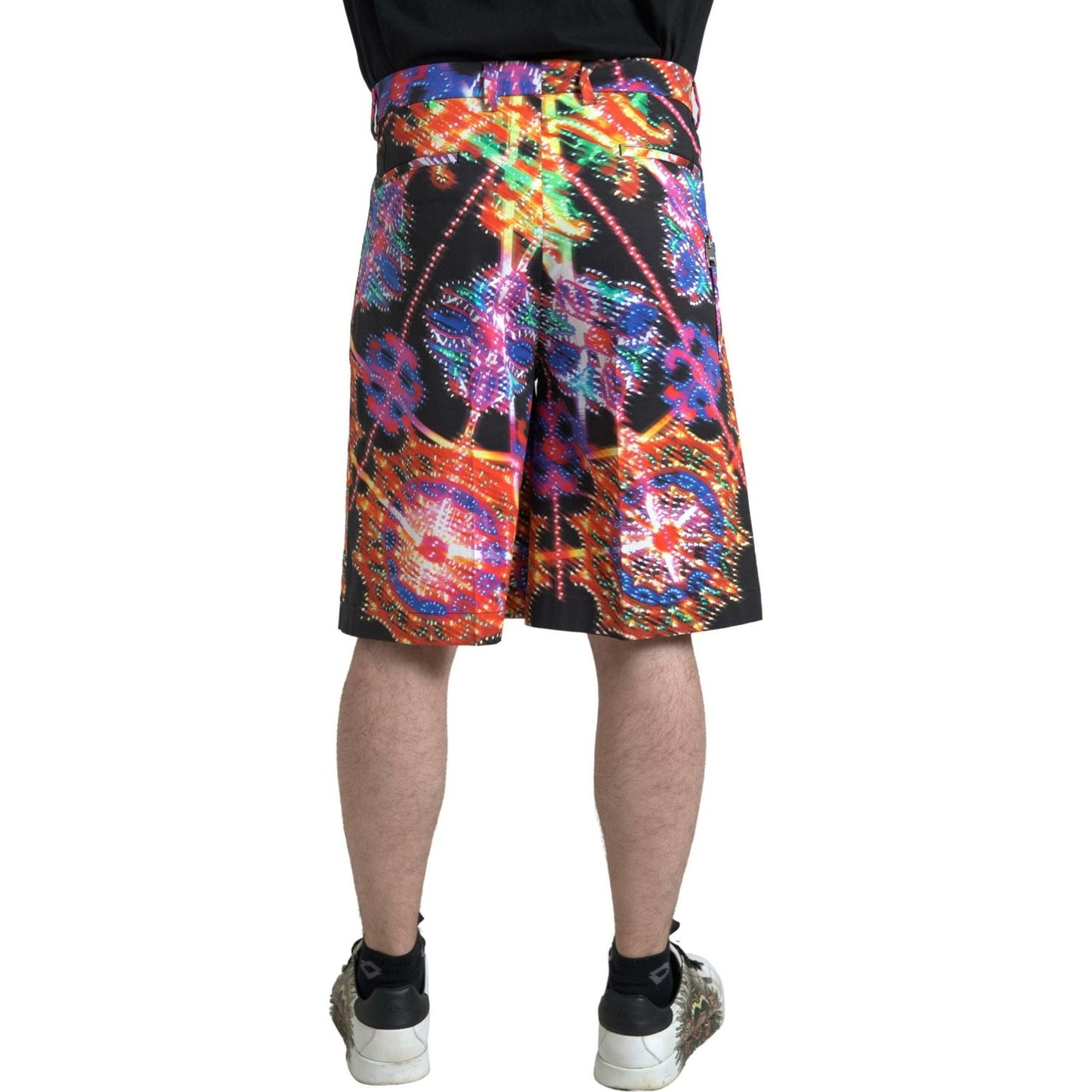 Dolce & Gabbana Multicolor Printed Cotton Men Bermuda Shorts