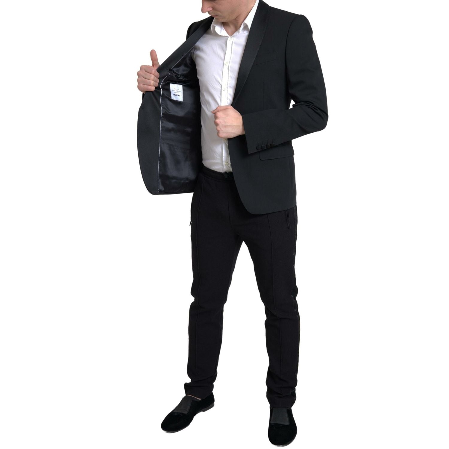 Dolce & Gabbana Black Wool Single Breasted MARTINI Blazer