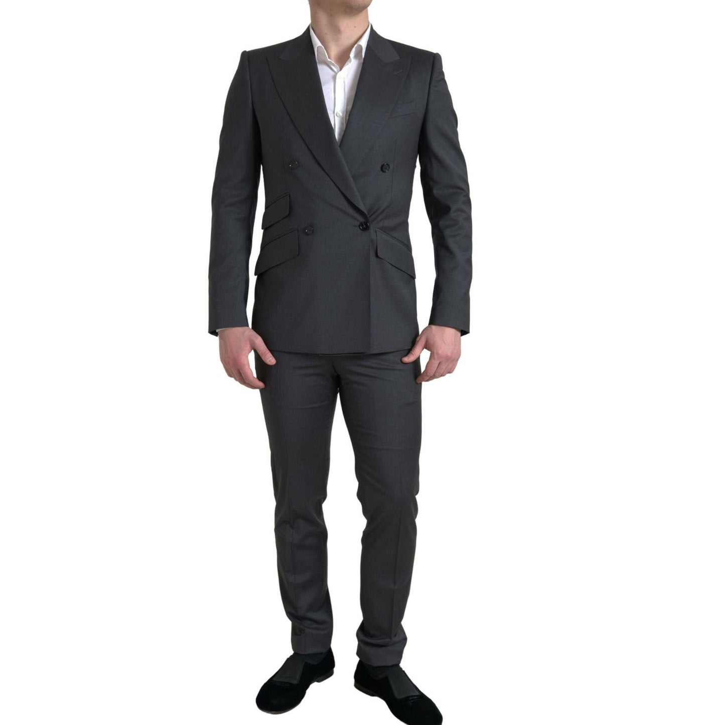 Dolce & Gabbana Gray 2 Piece Double Breasted SICILIA Suit