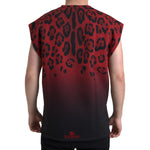 Dolce & Gabbana Red Leopard Cotton Sleeveless Tank T-shirt