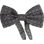 Dolce & Gabbana Black White Pattern Adjustable Neck Papillon Bow Tie