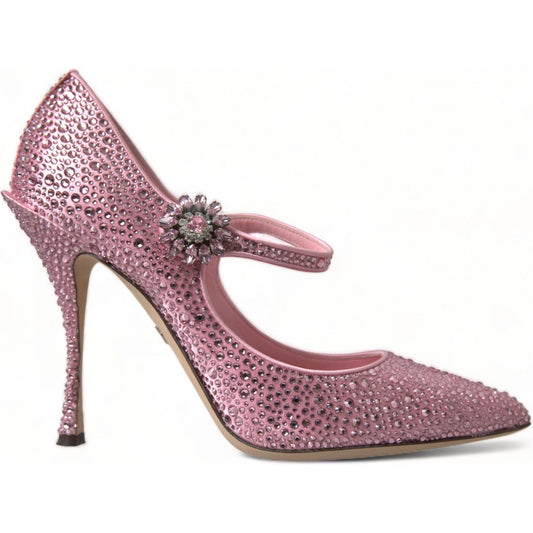 Dolce & Gabbana Enchanting Pink Crystal Pumps Dolce & Gabbana Rosy Brown