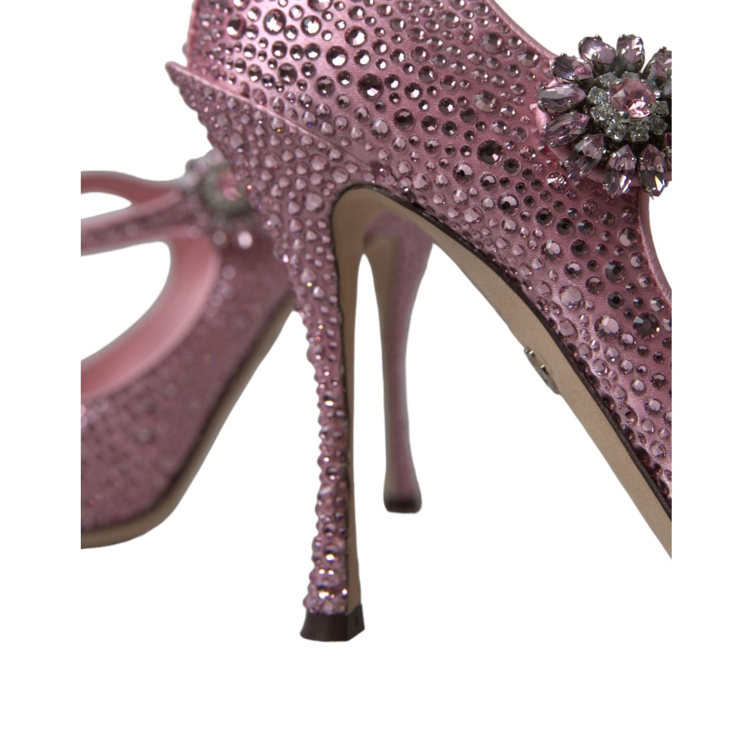 Dolce & Gabbana Pink Strass Crystal Heels Pumps Shoes