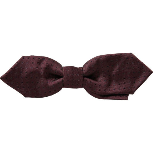 Dolce & Gabbana Elegant Bordeaux Silk Bow Tie Dolce & Gabbana Dark Slate Gray