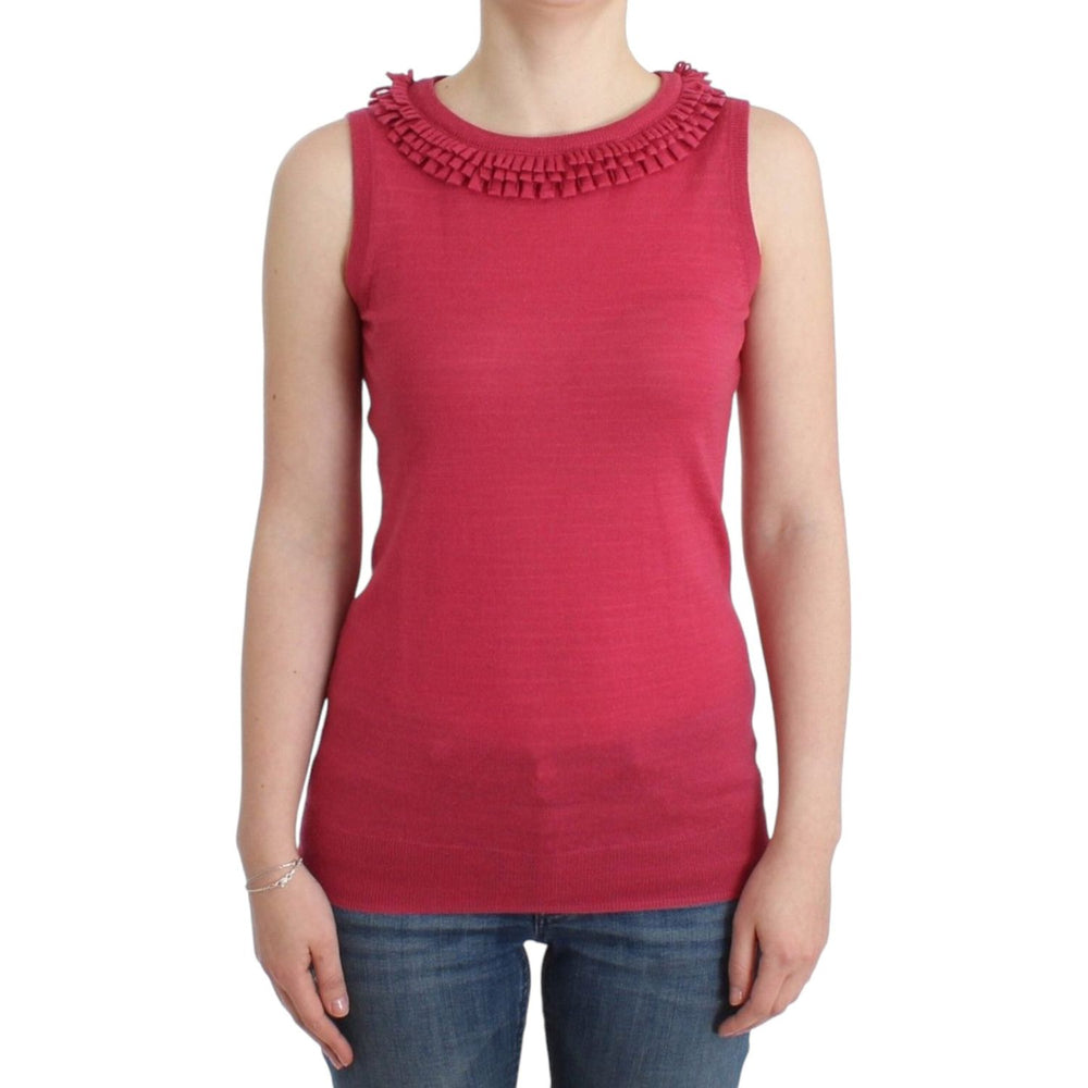 John Galliano Pink wool knit top