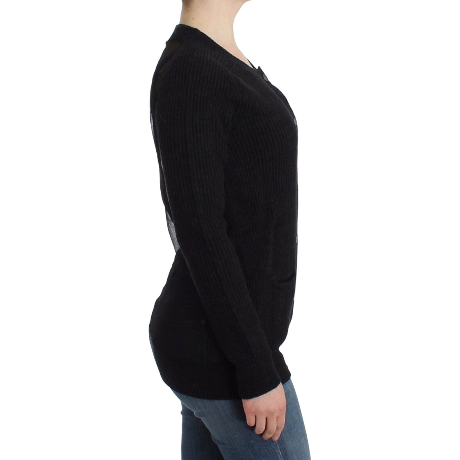 John Galliano Black wool cardigan