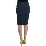 Cavalli Elegant Blue Pencil Skirt Cavalli Dark Slate Gray